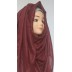 Maroon Glitter Party Wear Hijab